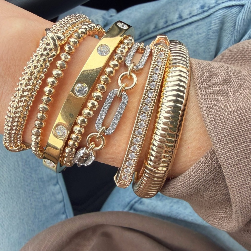 Park Lane Icelux Mixed Metal Gold and Silver Chain Bracelet | New - Picture 2 of 5